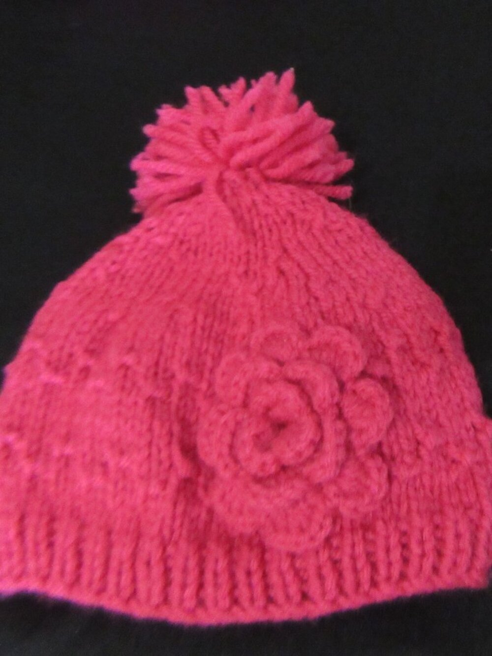 Baby Hand Made Crochet Hat with Flower